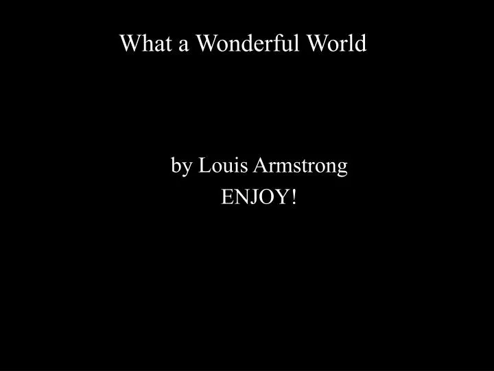 by louis armstrong enjoy