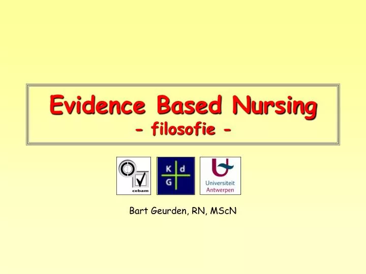evidence based nursing filosofie