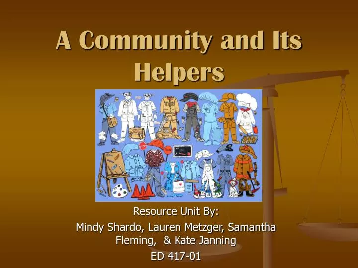 a community and its helpers