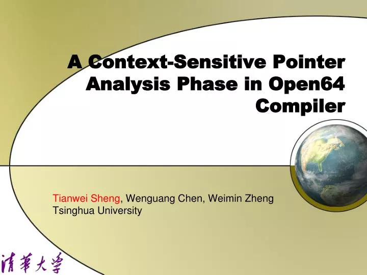 a context sensitive pointer analysis phase in open64 compiler