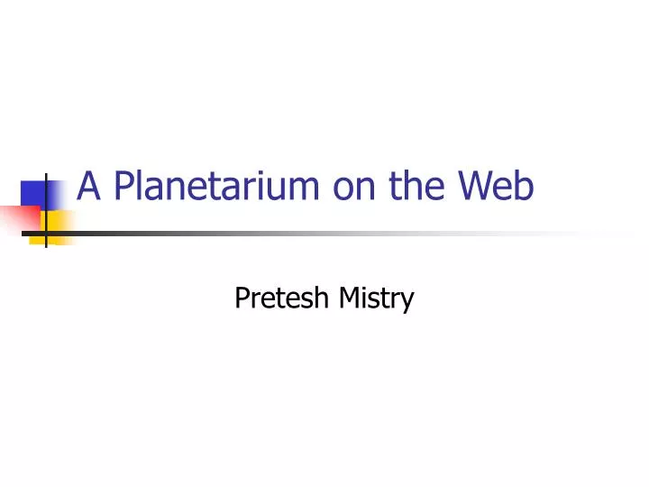 a planetarium on the web