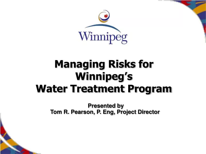 managing risks for winnipeg s water treatment program