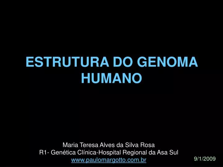 estrutura do genoma humano