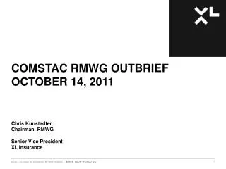 COMSTAC RMWG OUTBRIEF OCTOBER 14, 2011