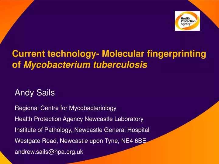 current technology molecular fingerprinting of mycobacterium tuberculosis