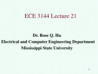 ECE 3144 Lecture 21