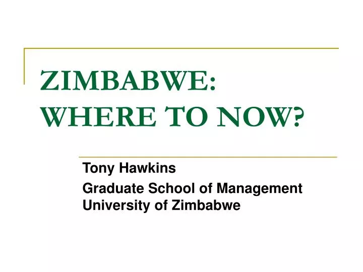 zimbabwe where to now