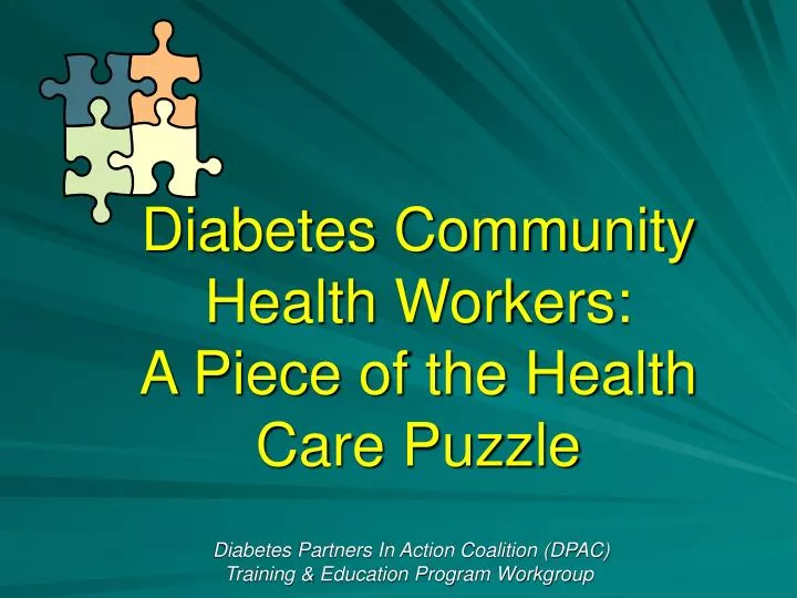 diabetes community health workers a piece of the health care puzzle