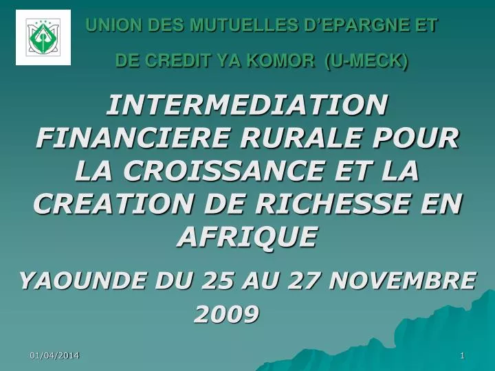 union des mutuelles d epargne et de credit ya komor u meck