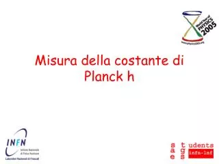 Misura della costante di Planck h