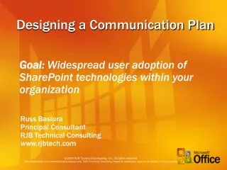 Designing a Communication Plan
