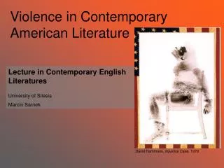 Violence in Contemporary American Literature
