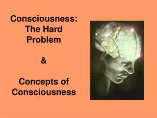 Consciousness: The Hard Problem &amp; Concepts of Consciousness