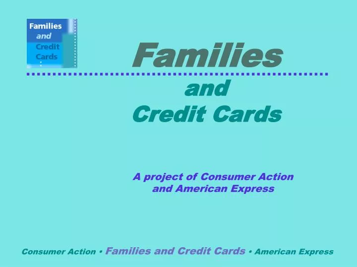 families and credit cards