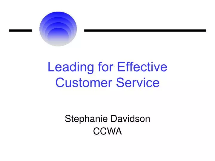leading for effective customer service