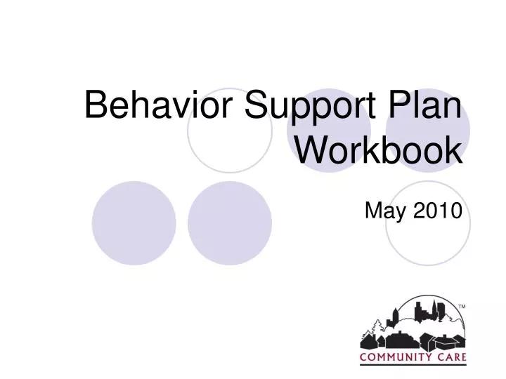 behavior support plan workbook
