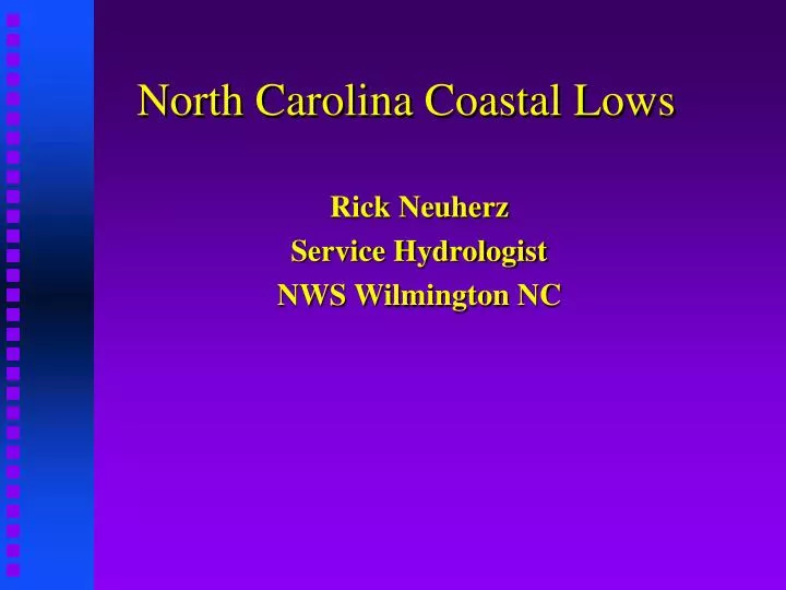 north carolina coastal lows