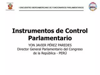 Instrumentos de Control Parlamentario