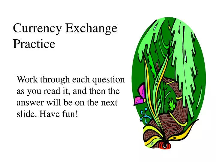 currency exchange practice