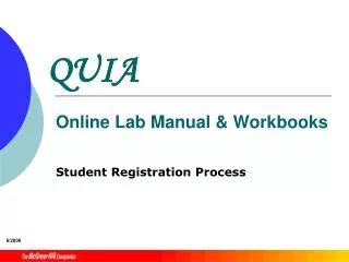 QUIA Online Lab Manual &amp; Workbooks