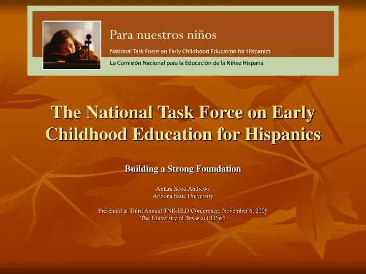 the national task force on early childhood education for hispanics