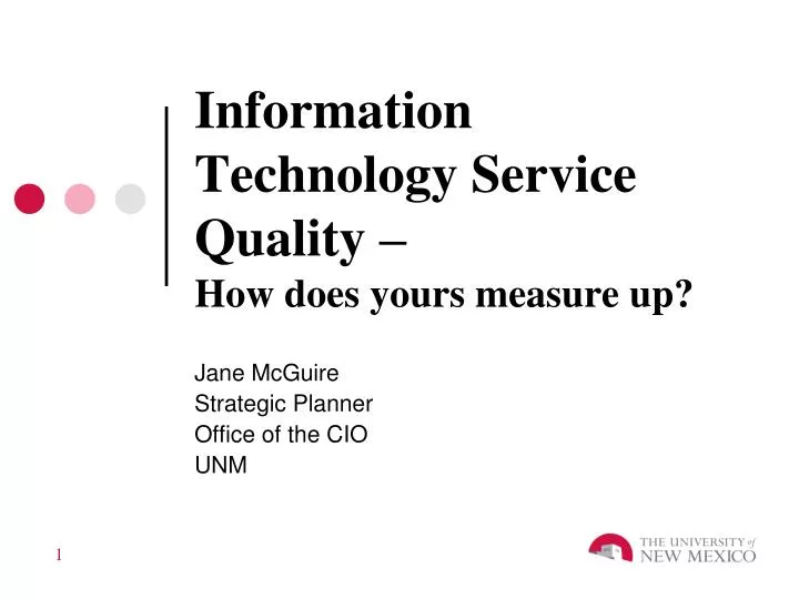 information technology service quality how does yours measure up