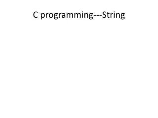 C programming---String