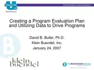 Creating a Program Evaluation Plan and Utilizing Data to Drive Programs