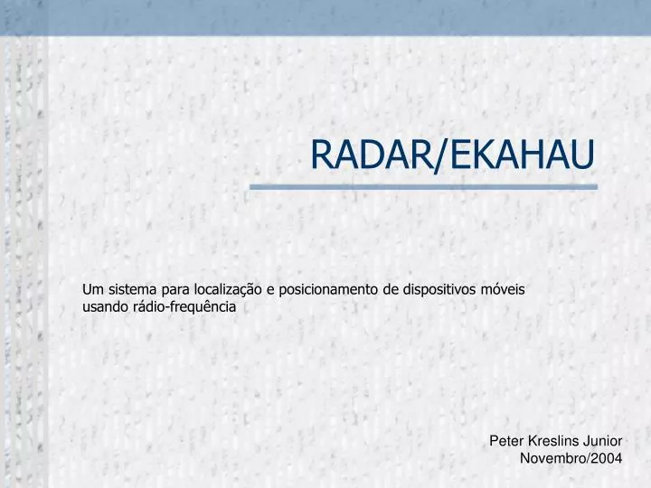 radar ekahau