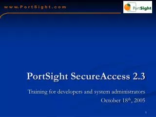 PortSight SecureAccess 2.3