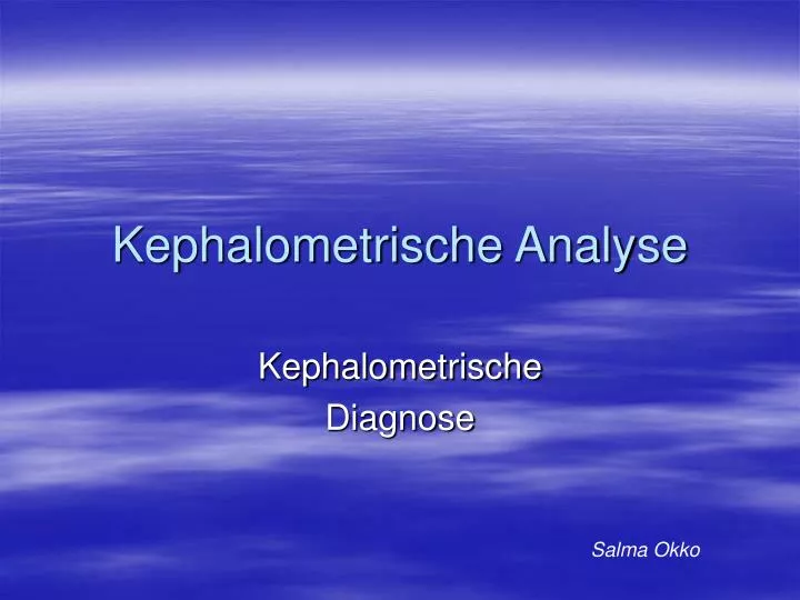 kephalometrische analyse