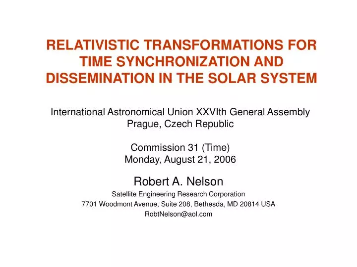 relativistic transformations for time synchronization and dissemination in the solar system