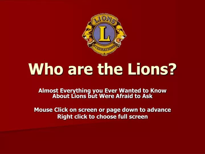 who are the lions