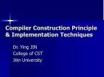 Compiler Construction Principle &amp; Implementation Techniques - slide 1