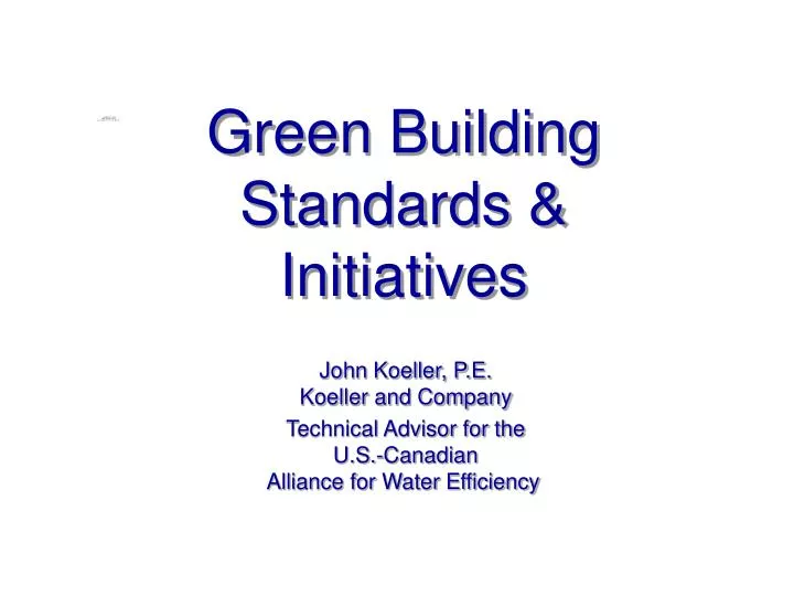 green building standards initiatives