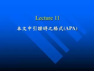 lecture 11