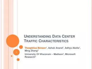 Understanding Data Center Traffic Characteristics