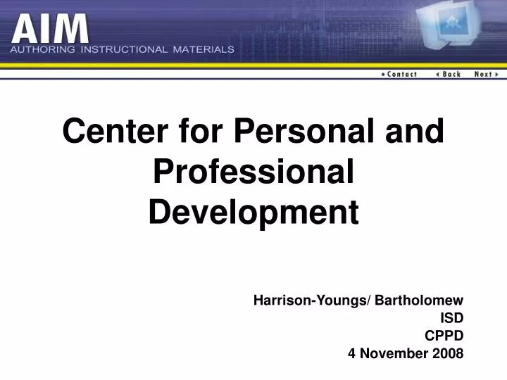 center for personal and professional development