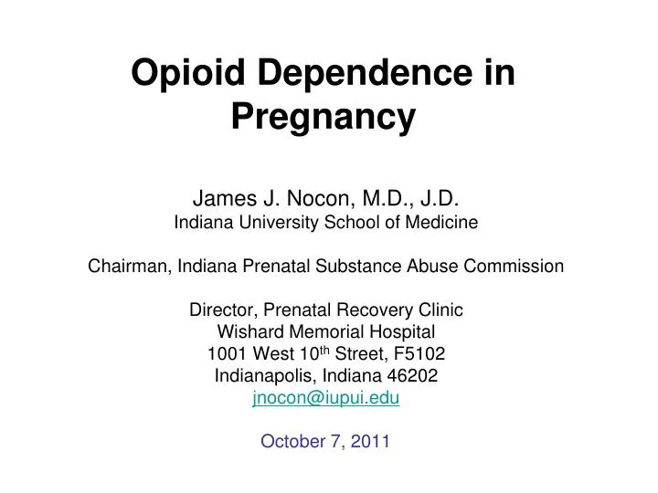 opioid dependence in pregnancy