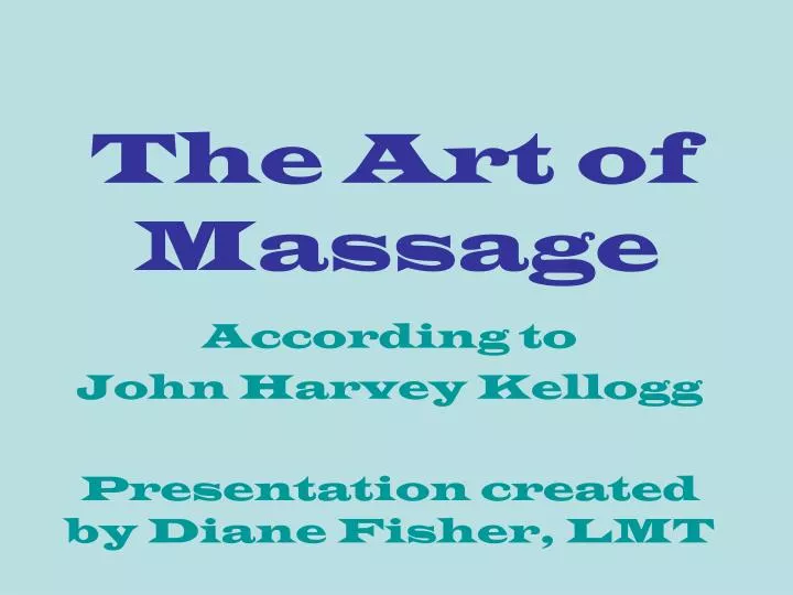 the art of massage