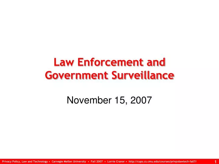 law enforcement and government surveillance