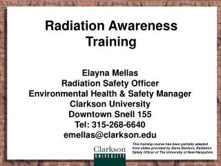 Radiation Awareness Training