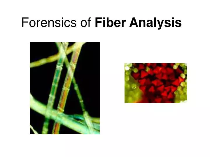 forensics of fiber analysis