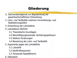 gliederung