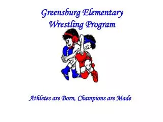 Greensburg Elementary Wrestling Program