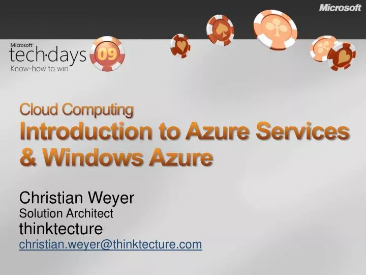 cloud computing introduction to azure services windows azure