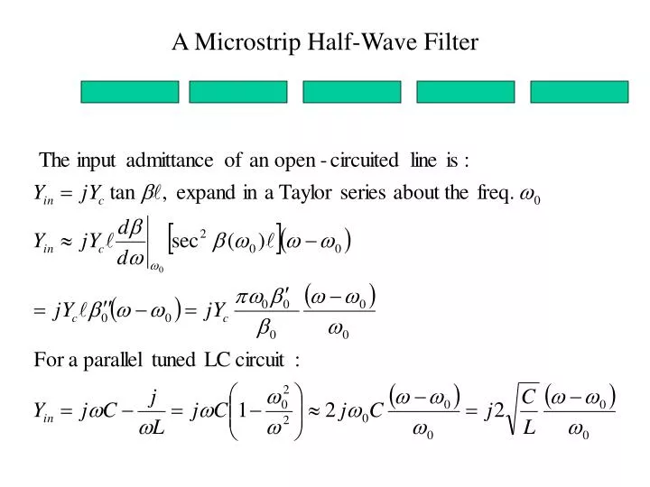 a microstrip half wave filter