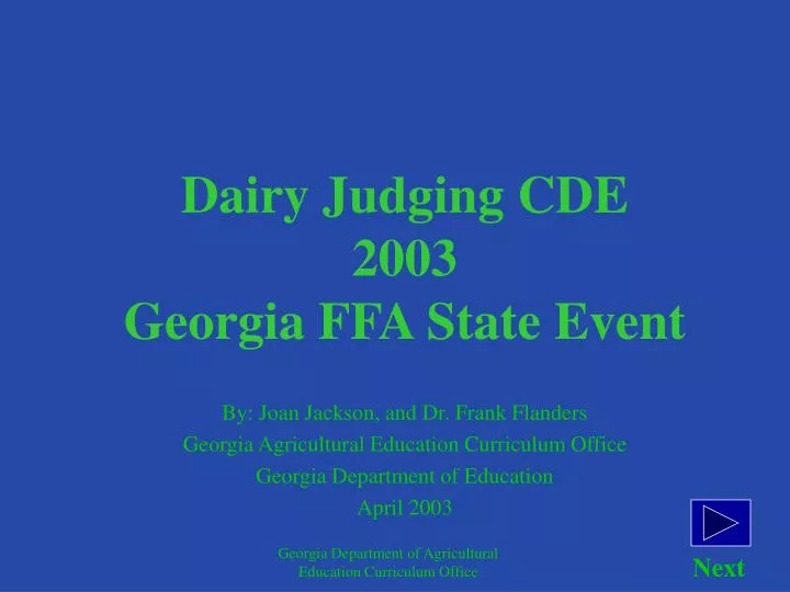 dairy judging cde 2003 georgia ffa state event