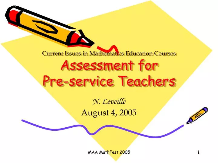 current issues in mathematics education courses assessment for pre service teachers
