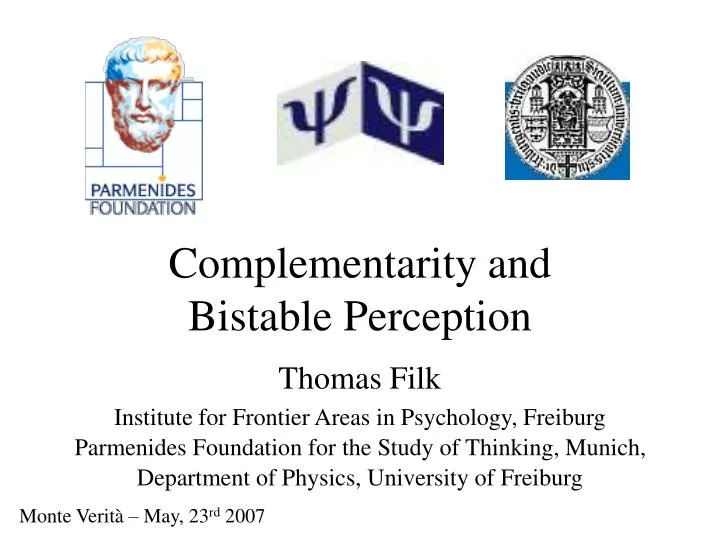complementarity and bistable perception
